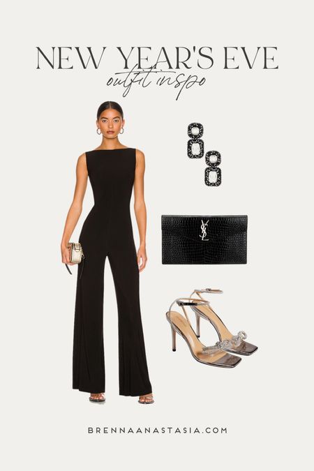 New Year’s Eve outfit inspiration, NYE outfit, black jumpsuit, YSL clutch, silver heels, winter wedding guest outfit 

#LTKshoecrush #LTKHoliday #LTKwedding