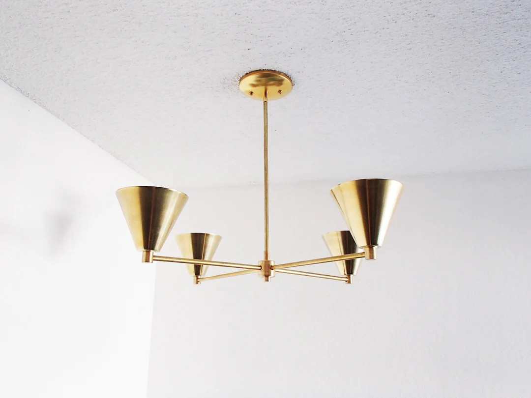Modern Chandelier - Tea Cup - Brass Ceiling Light - Modern - Dining Room - Living Room - UL Liste... | Etsy (US)