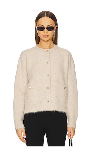 ANINE BING Bobbie Cardigan in Beige. - size S | Revolve Clothing (Global)