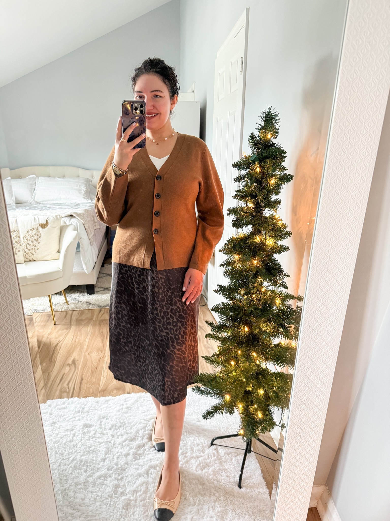 Thanksgiving outfit, holiday outfit, cardigan, satin skirt, neutral outfit 

#LTKHoliday #LTKootd #LTKGiftGuide