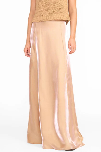 Vincenzo Maxi Skirt In Rose Gold | Shop Simon