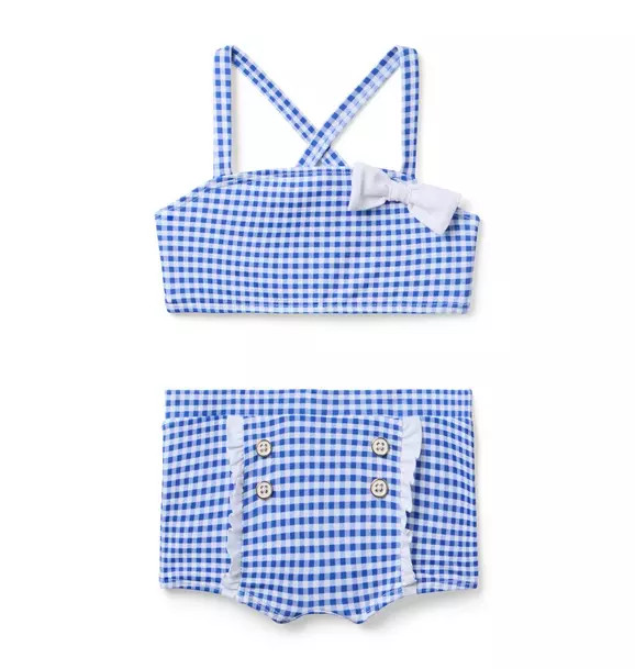 Recycled Gingham Bow 2-Piece Swimsuit | Janie and Jack