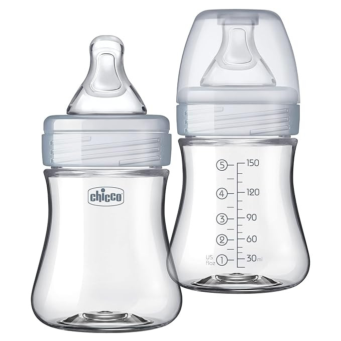 Chicco Duo 5oz Hybrid Baby Bottle, Real Glass Inside, Lightweight Plastic Outside, Patented Invin... | Amazon (US)