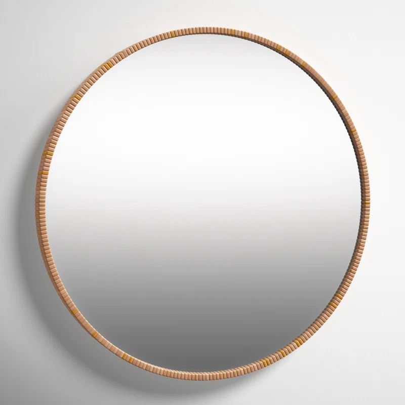 Cicero Round Wood Wall Mirror | Wayfair North America
