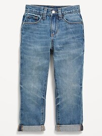 Unisex Loose Rolled-Cuff Non-Stretch Jeans for Toddler | Old Navy (US)