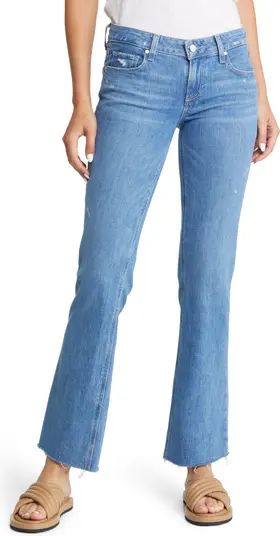 PAIGE Sloane Low Rise Raw Hem Bootcut Jeans | Nordstrom | Nordstrom