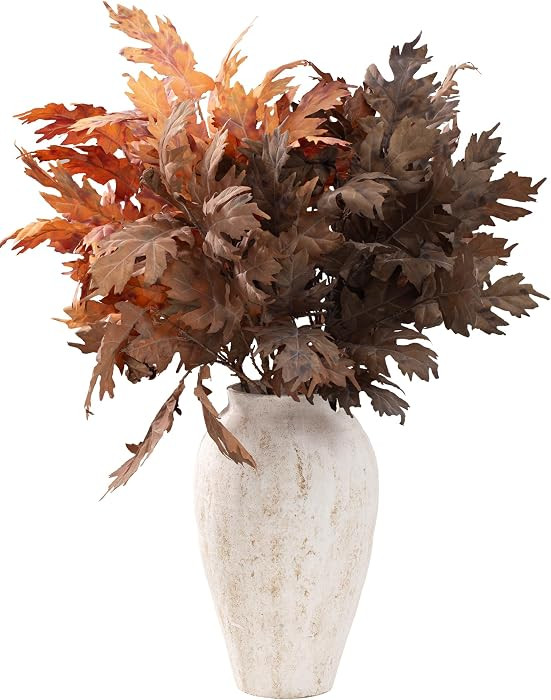 Fall Oak Stems:6 Pcs 35" Faux Oak Branches with Foliage,Autumn Decorations | Amazon (US)