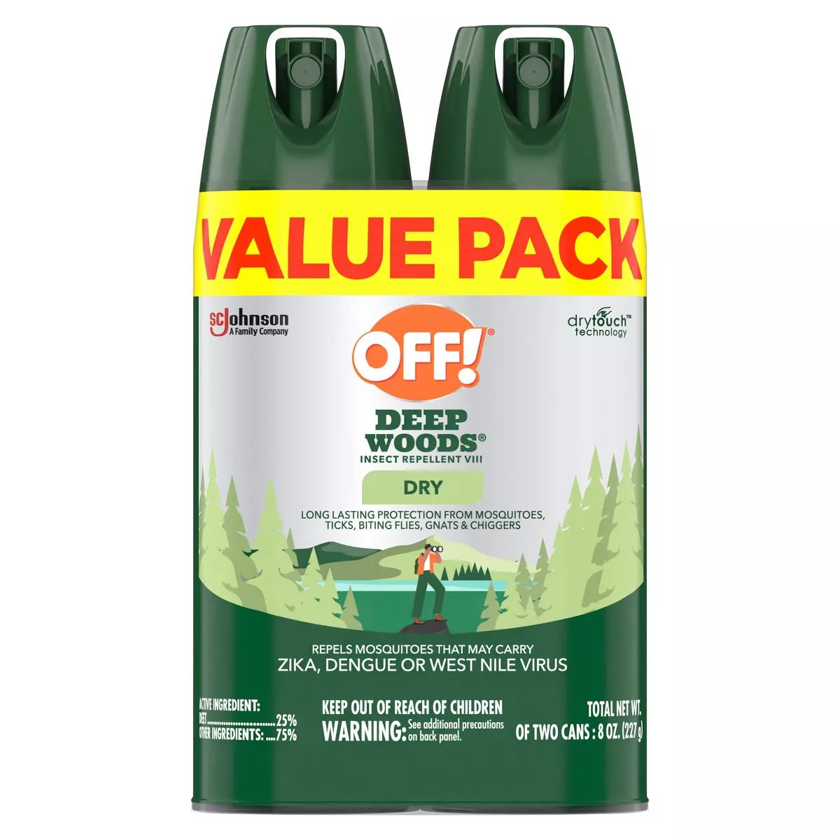 OFF! 2pk Deep Woods Dry Personal Bug Spray - 4oz | Target