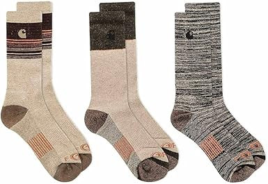 Carhartt mens Force Merino Wool Crew Socks 3-pack | Amazon (US)