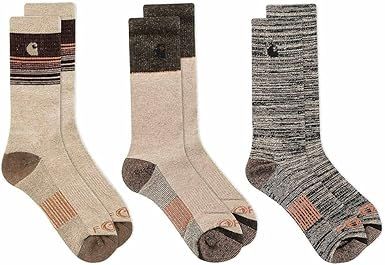Carhartt mens Force Merino Wool Crew Socks 3-pack | Amazon (US)