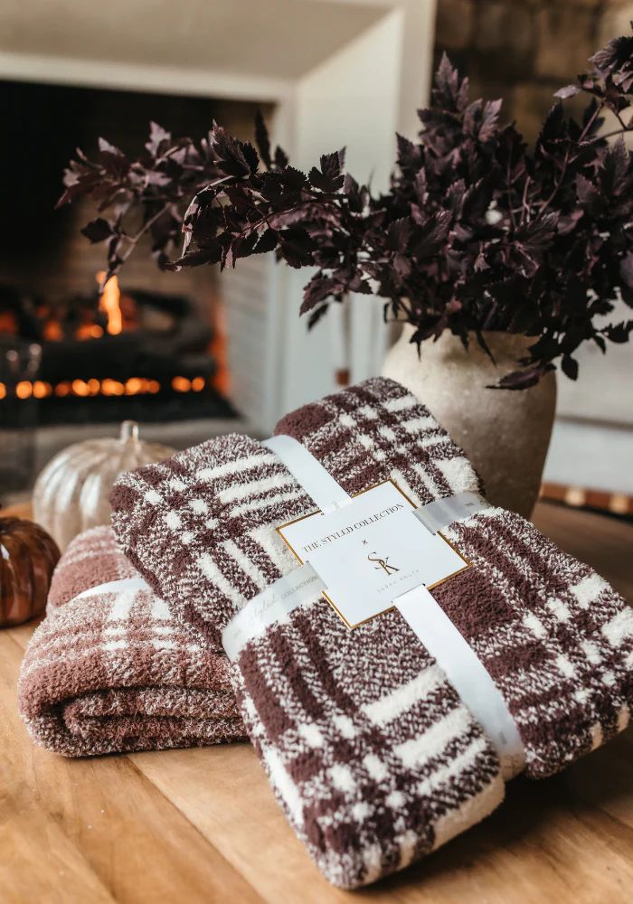 TSC x Sarah Knuth: Windowpane Plaid Buttery Blanket | The Styled Collection