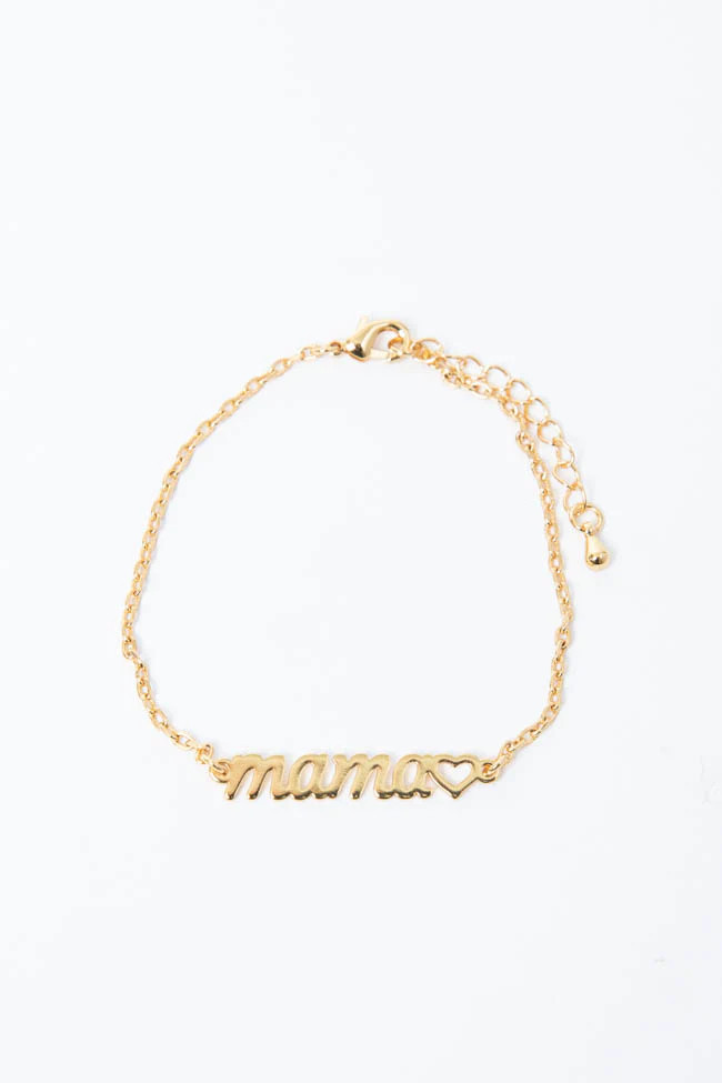 A Mother's Love Gold Mama Bracelet | Pink Lily