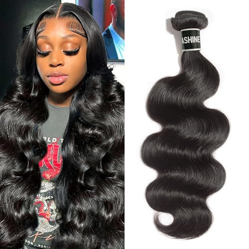 ASHINE Hair Bundles Body Wave Straight Unprocessed Cambodian Raw Hair Bundles Top Virgin Hair Weave Human Hair Bundle Natural Black Hair Extension for Women 16 Inch | Amazon (US)
