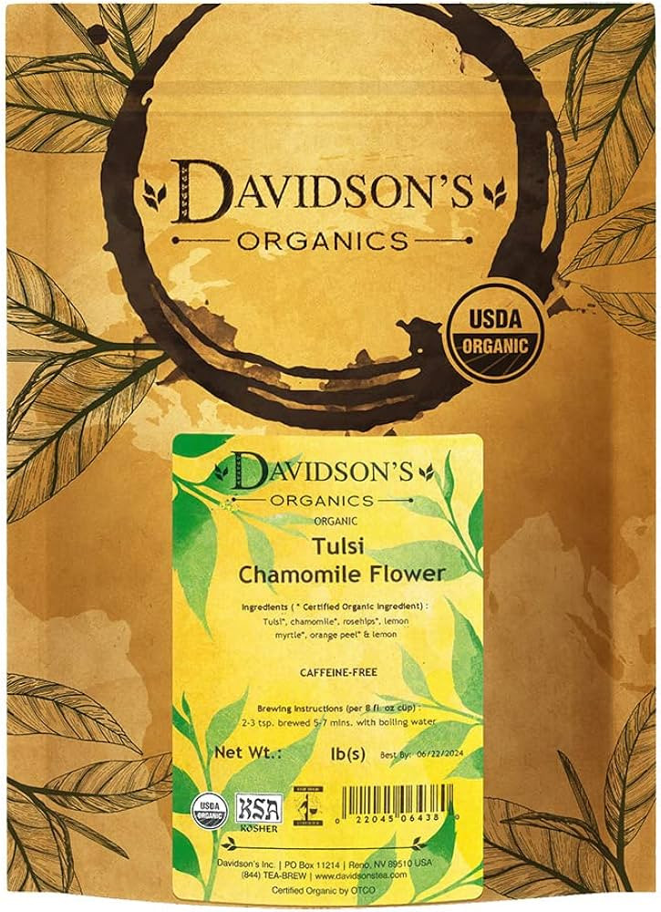 Davidson's Organics, Tulsi Chamomile Flower, Loose Leaf Tea, 16-Ounce Bag | Amazon (US)