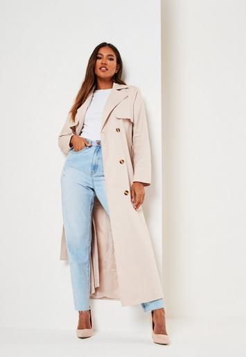 Stone Maxi Trench Coat | Missguided (US & CA)