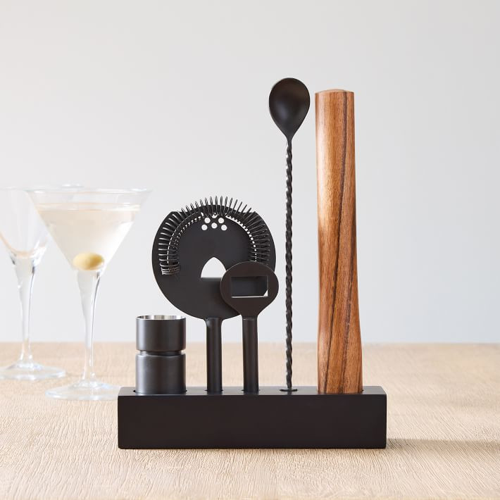 Streamline Metal Bar Tools with Stand | West Elm (US)