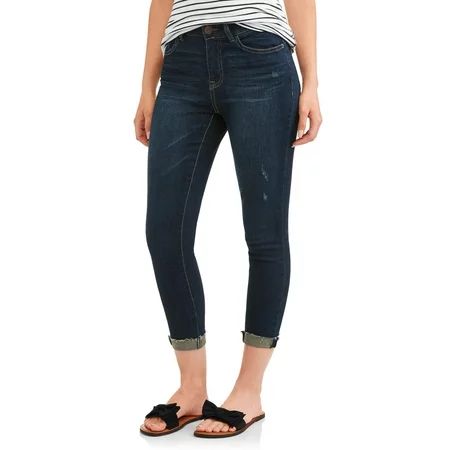 Women's High Rise Roll Cuff Jeans | Walmart (US)
