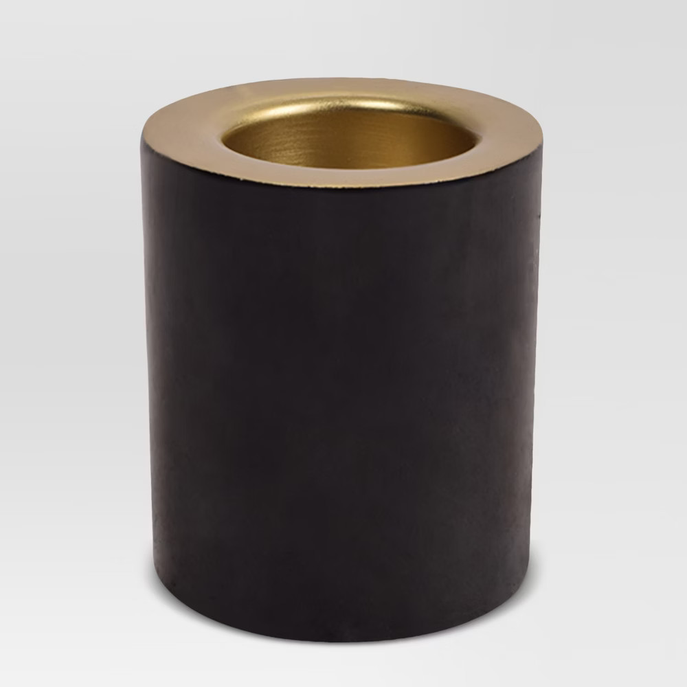 Enameled Candle Holder - Black/Gold - Project 62 | Target
