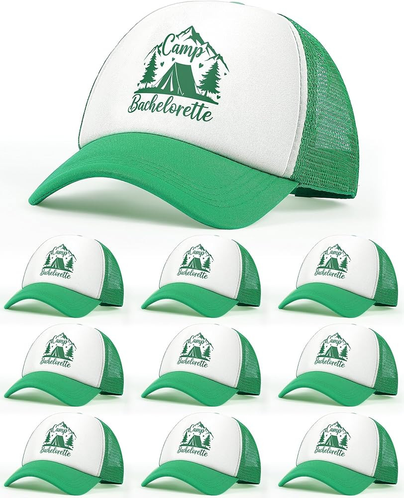 Jecery 10 Pcs Bachelorette Trucker Hat for Women, Mesh Party Baseball Cap for Bridal Shower Weddi... | Amazon (US)