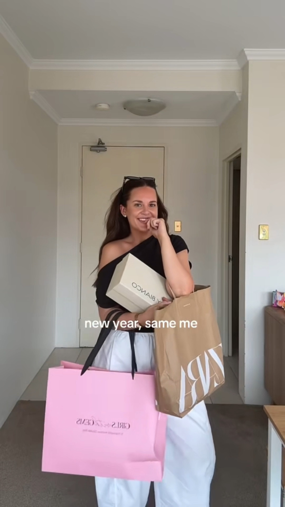 comfortable casual - asymmetric t-shirt with white organic cotton barrel leg pants 🐼🖤

#LTKmidsize #LTKaustralia #LTKsummer