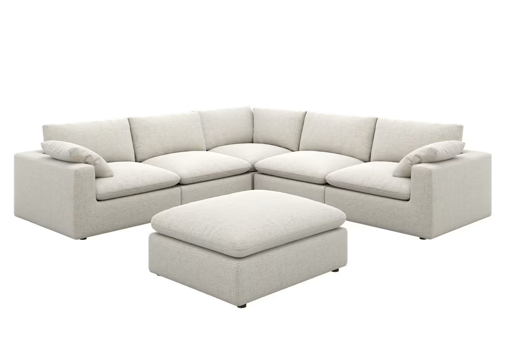 Dawson L-Shape Sectional Sofa with Ottoman | Castlery | Castlery US