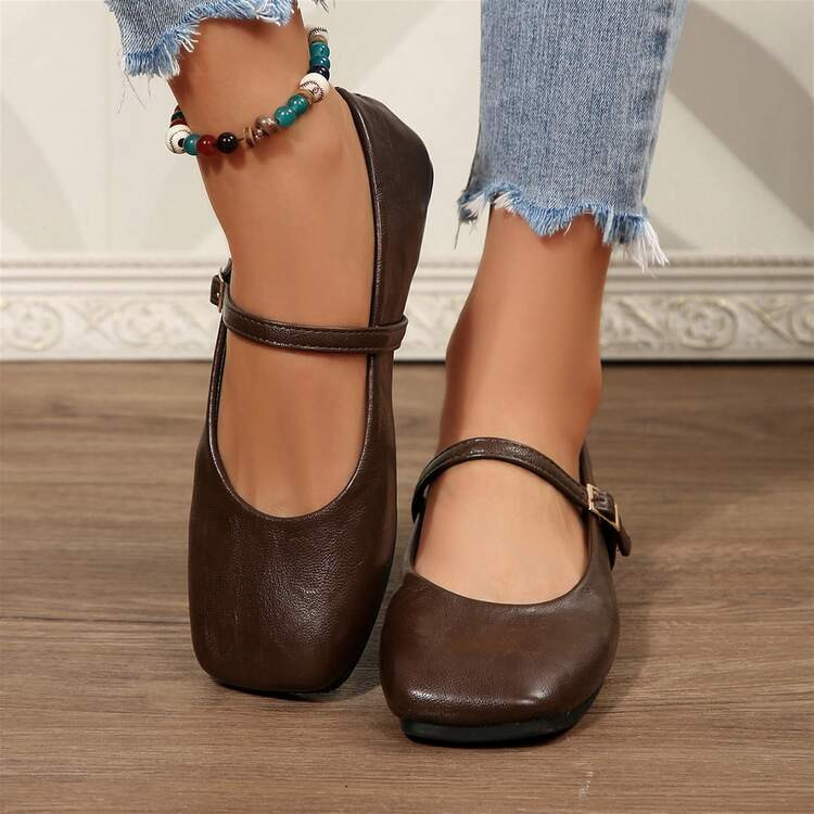 Women Casual Square Toe Ballet Flats Shoes Comfortable Dressy Slip On Walking | SHEIN