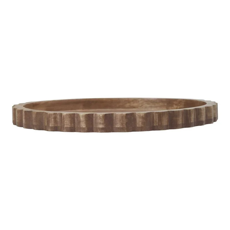 My Texas House Natural Mango Wood Round Decorative Tray, 16" x 2" | Walmart (US)