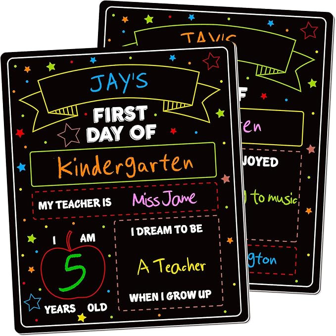 First and Last Day of School Sign, 10 X 12 in Paper Back to School Board, Reversable and Erasable... | Amazon (US)