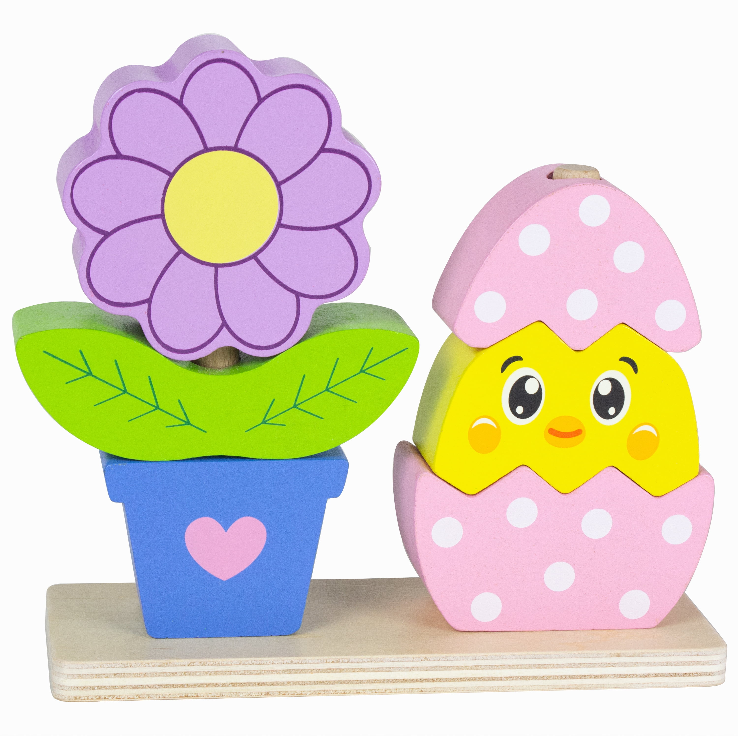 Spark Create Imagine Wood Chick and Flower Stacking Puzzle | Walmart (US)