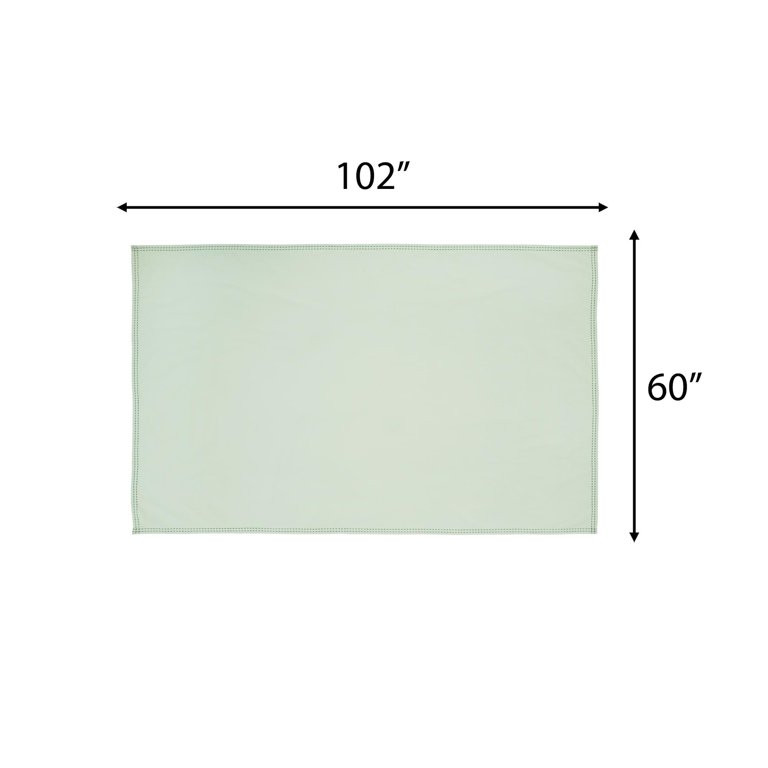 Beautiful Solid Double Pop Stich Hem Fabric Tablecloth by Drew Barrymore, Sage Green, 102"W x 60"... | Walmart (US)