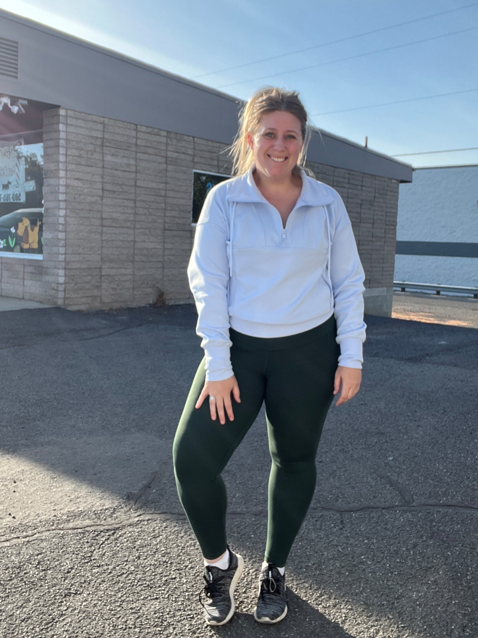 Morning Pilates outfit for a HOC Sprinter Winter. Wearing size large in everything  

#LTKMidsize