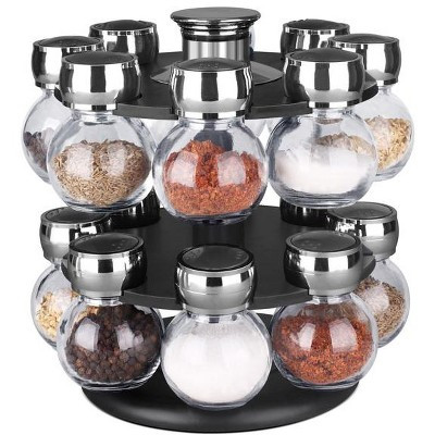 Home Basics 16 Piece Revolving Spice Rack, Black | Target