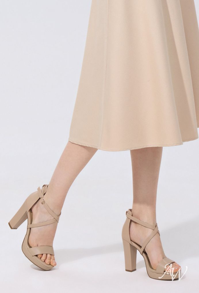 Women's Strappy Chunky Heels | AW Bridal