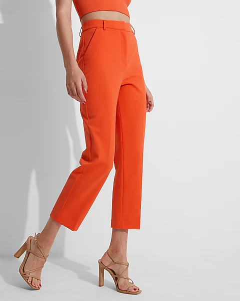 Conscious Edit Super High Waisted Cropped Straight Pants | Express