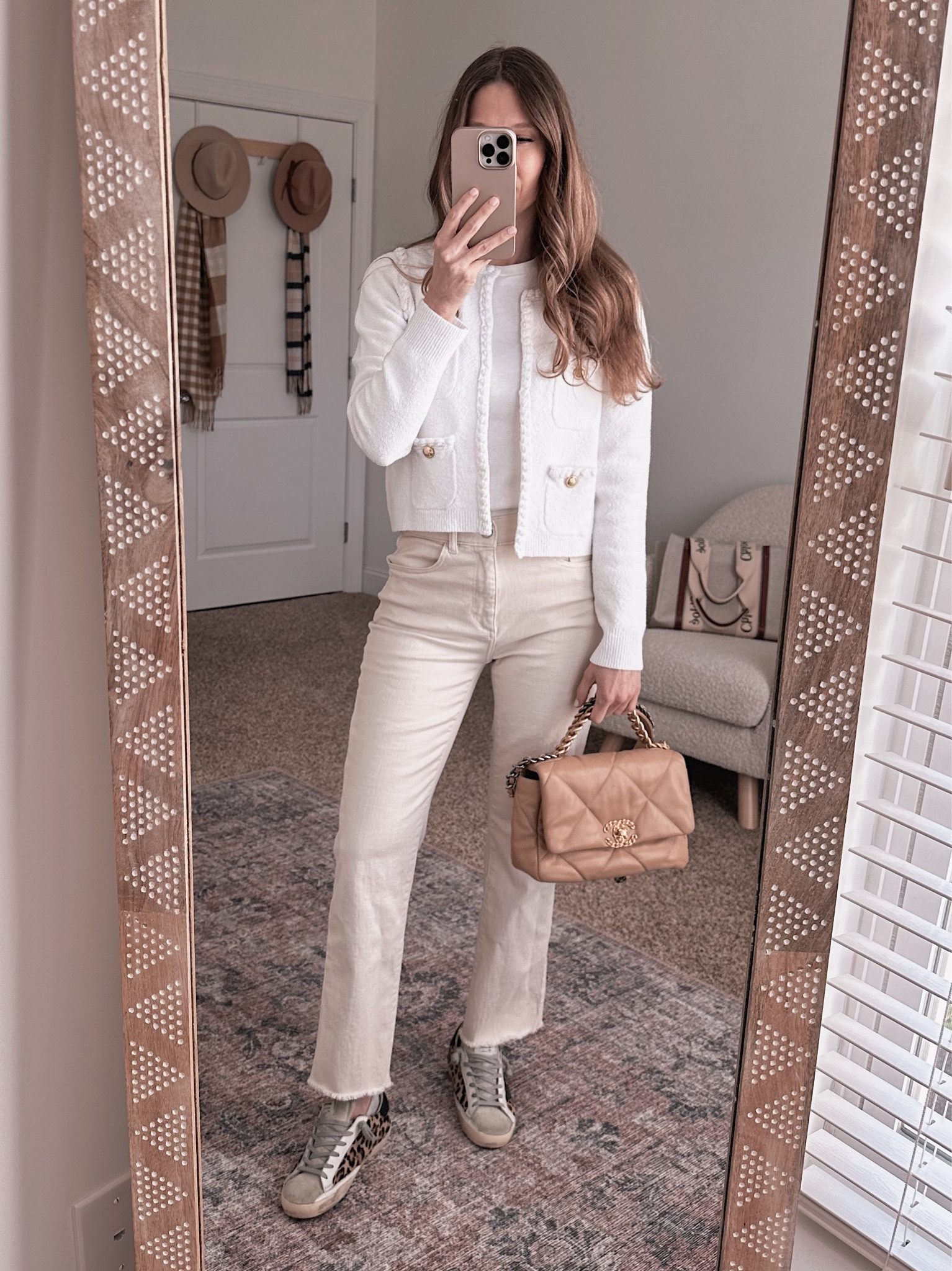 J crew lady jacket with ivory jeans 

#LTKunder100 #LTKworkwear #LTKstyletip