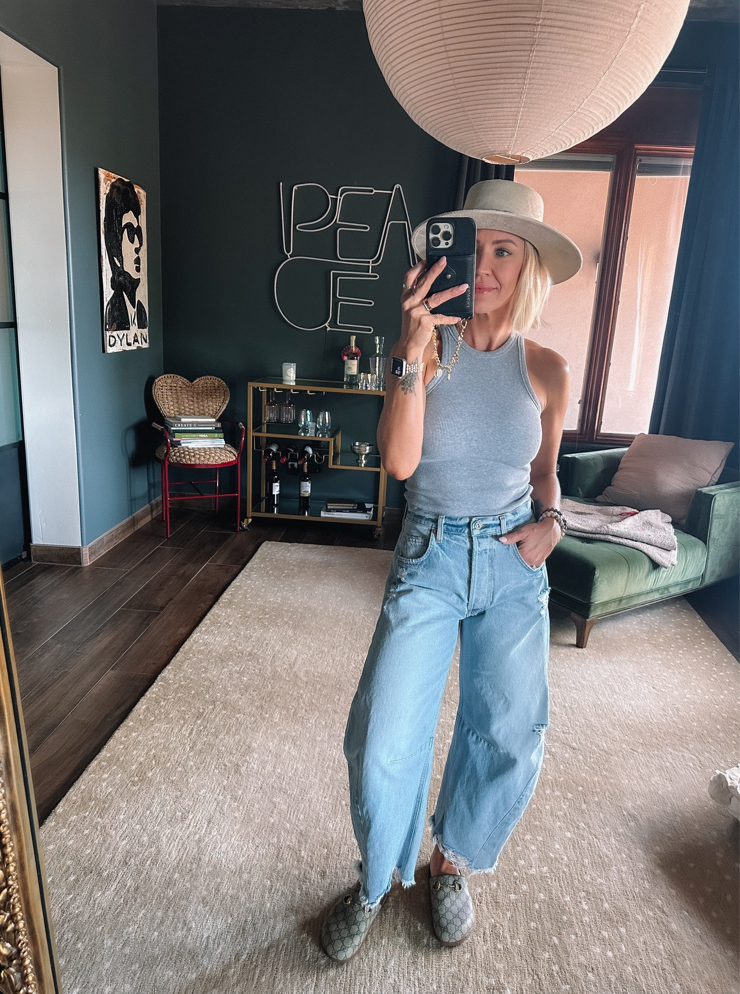 Fall in the morning, summer by noon 🙃
Pants run big! 
Small in tank
Tts Gucci clogs 
#fallstyle

#LTKSeasonal