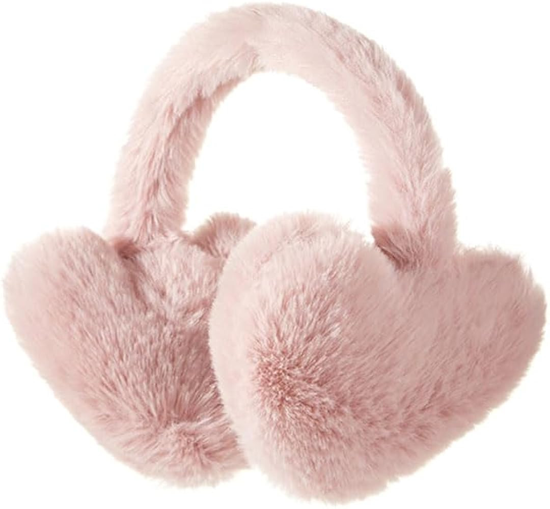 Niction Plush Heart Shaped Ear Muffs for Women Solid Windproof Winter Ear Warmer Covers Soft Fuzz... | Amazon (US)