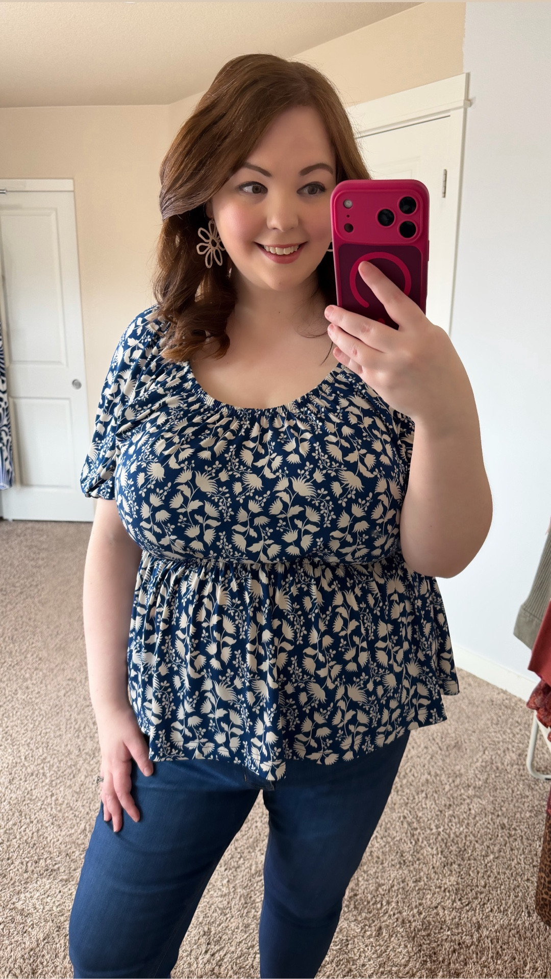 Plus size spring outfit idea 💙🤍 I will always love a classic blue and white color combo, so this Walmart spring top was an immediate YES 🙌🏻 

Available in sizes 0X-5X (fits tts). I’m wearing the size 1X and it’s $14.98. Comes in 4 other color and print options too.

#LTKootd #LTKgrwm #LTKPlusSize