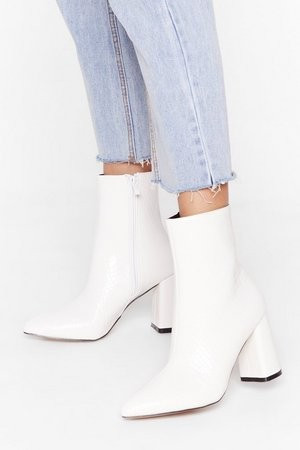 Hey Sole Sister Faux Leather Croc Boots | NastyGal (US & CA)