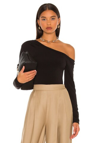 Lanston One Shoulder Top in Black from Revolve.com | Revolve Clothing (Global)