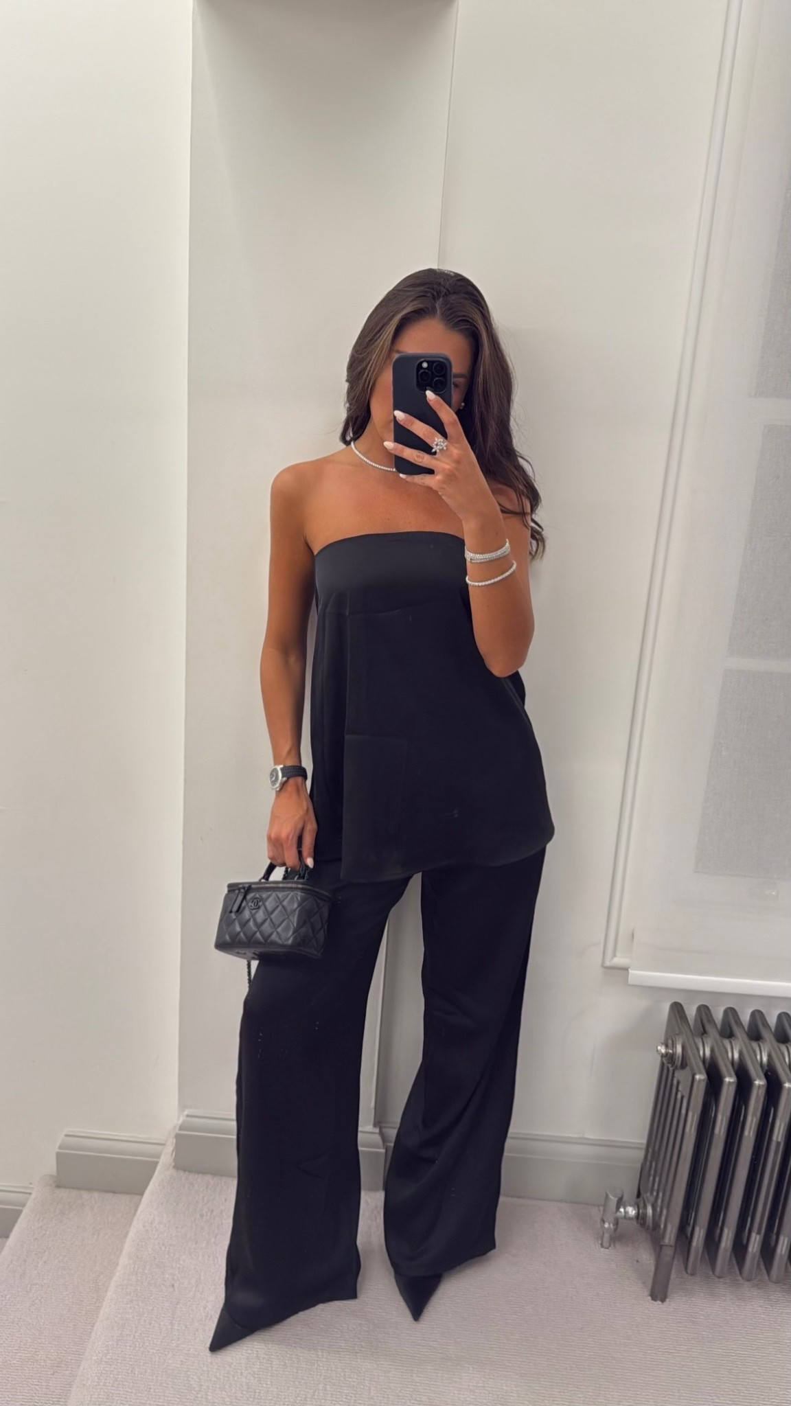 black satin outfit, evening outfit, going out outfit, date night outfit, party outfit, Christmas outfit, satin trousers 

#LTKwinter #LTKpartywear #LTKdatenight