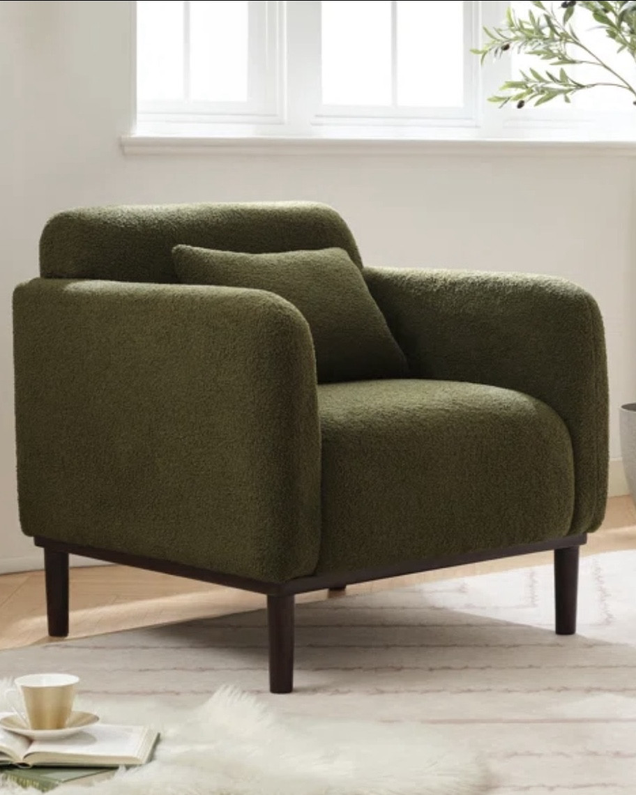 Upholstered accent chair 

This large arm chair has the perfect balance between modern style and cloud like comfort. 

The fabric is stain resistant, perfect for the busy family  

#LTKmomlife #LTKHome #LTKCyberWeek