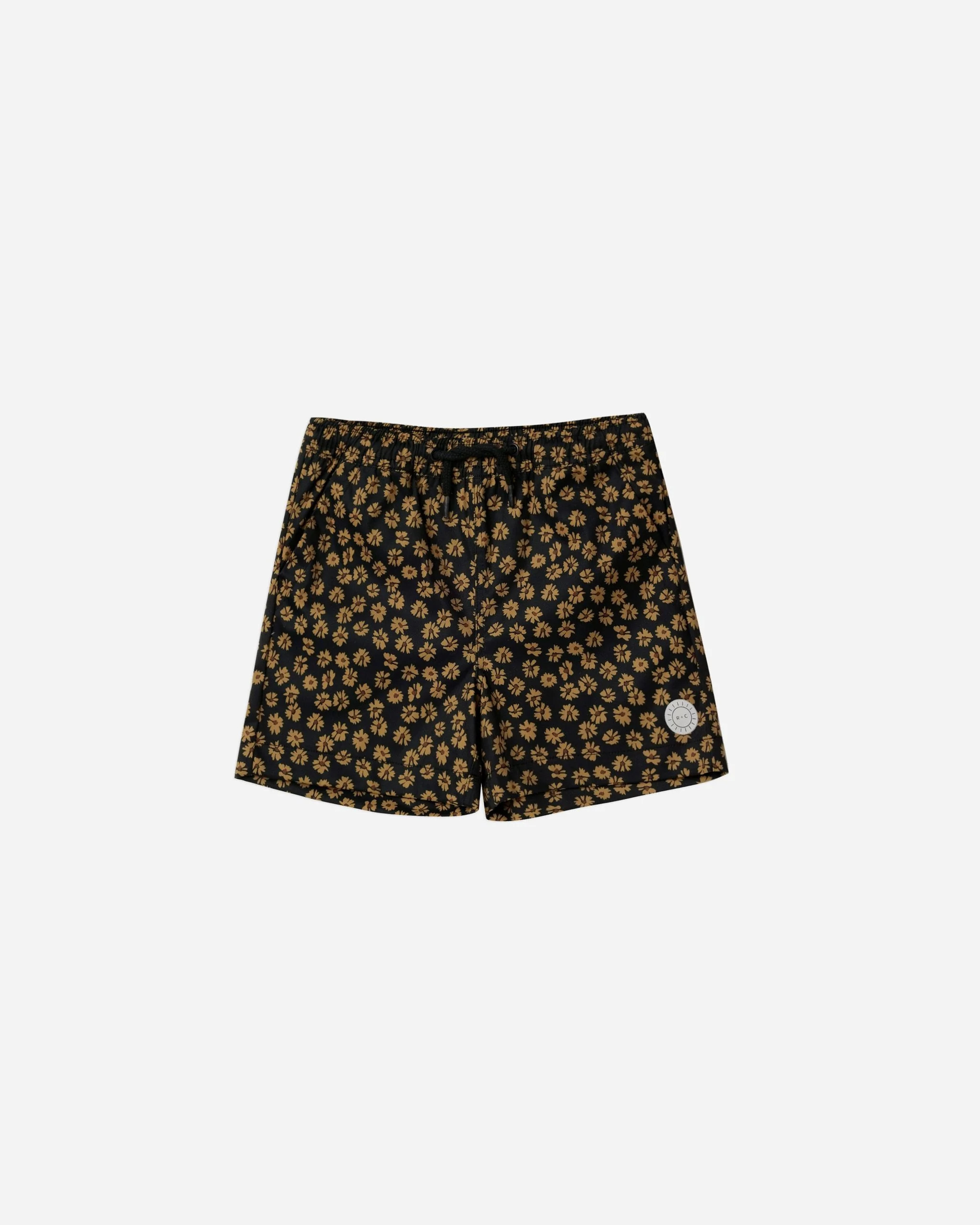 boys boardshort || black floral | Rylee + Cru