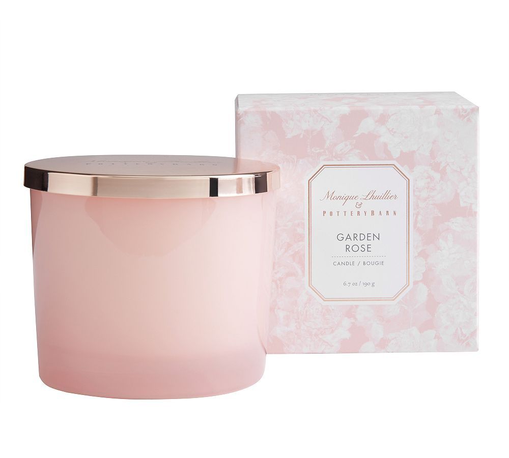 Monique Lhuillier Scented Candle - Garden Rose | Pottery Barn (US)