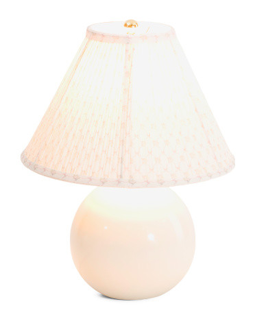 16.5in Ceramic Orb Printed Quatrefoil Shade Lamp | TJ Maxx
