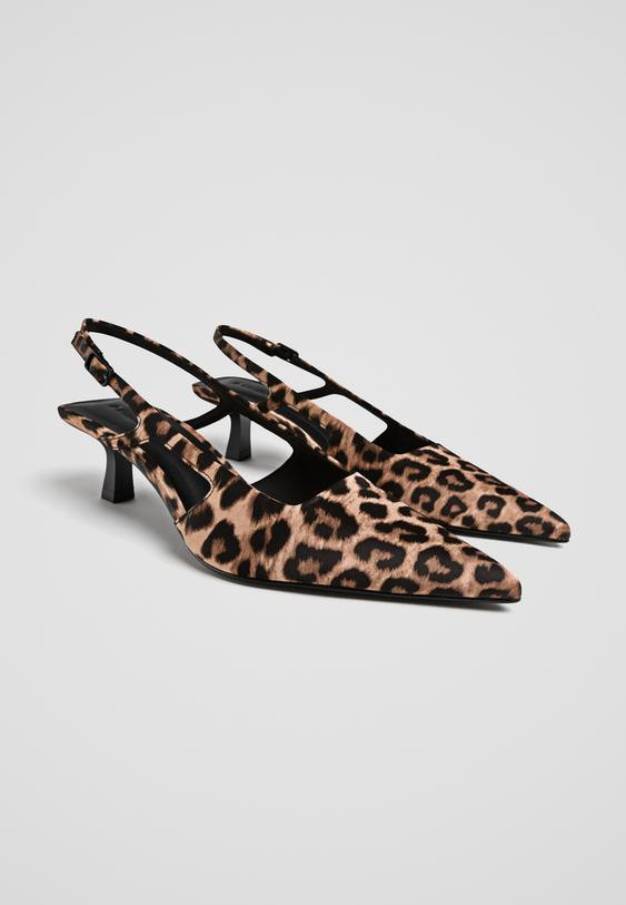 Chaussures kitten heel à léopard print - Mode femme | Stradivarius France | Stradivarius (FR)