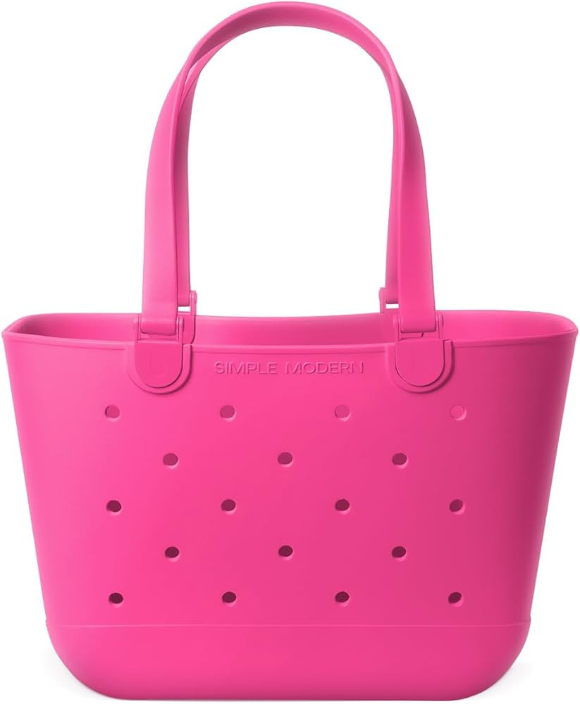 Simple Modern Large Beach Bag | Waterproof Getaway Rubber Tote with Zipper Pocket for Travel, Poo... | Amazon (US)