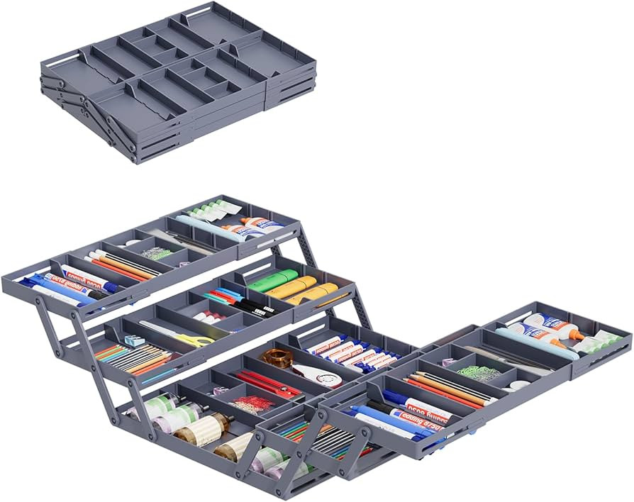Multi Level Smart Drawer Organizer – 3 Tier Expandable Drawer Organizer – Jewelry, Junk, Make... | Amazon (US)