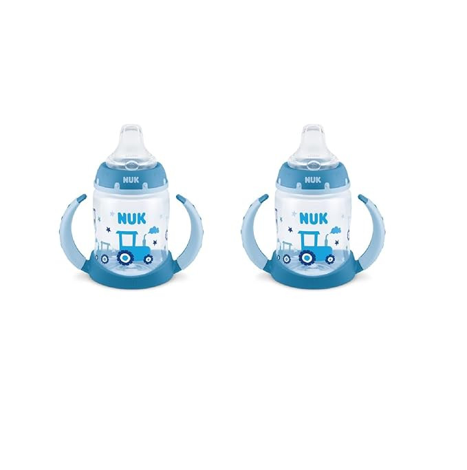 NUK Learner 5 ounce Sippy Cup, 5 Ounce (Pack of 2), Blue Tractors | Amazon (US)