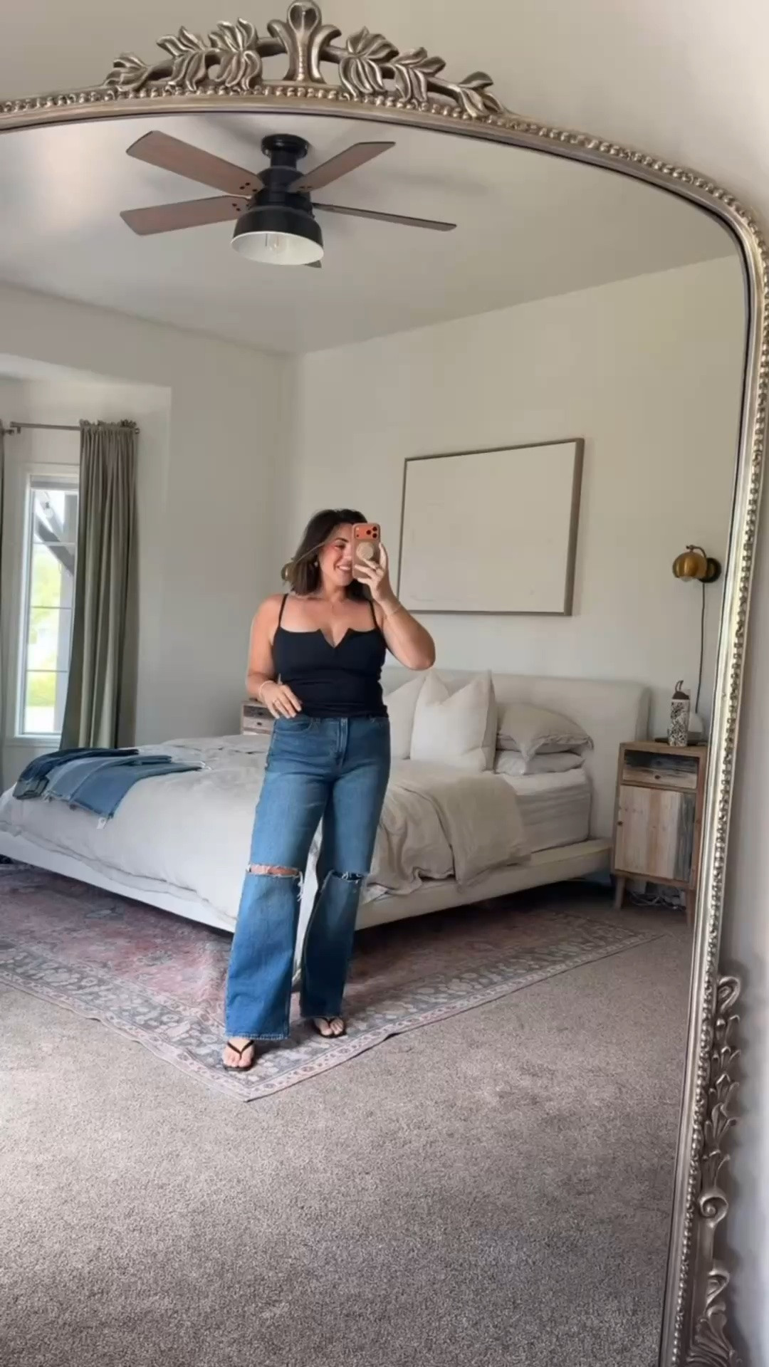 Abercrombie denim sale guide! 
Use stackable code DENIMAF
I’m a size 30R High rise 90s relaxed, best seller and fan favorite Jean! Comes in tons of washes, High rise to belly button, firm with some stretch! These make your butt look amazing, love the fitted legs. Curve love in these!

#LTKSeasonal #LTKMidsize #LTKSaleAlert